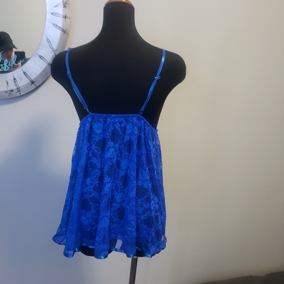 Cobalt blue lace slip - Picture 6 of 7